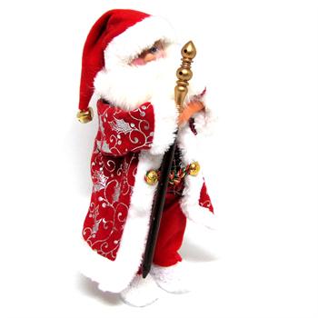 عروسک بابانوئل موزیکال سفید قرمز