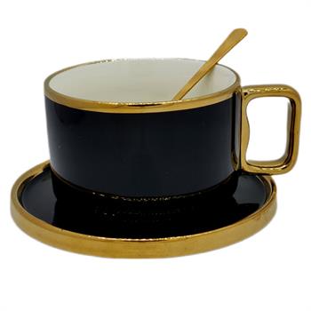 فنجان و نعلبکی چای خوری مشکی